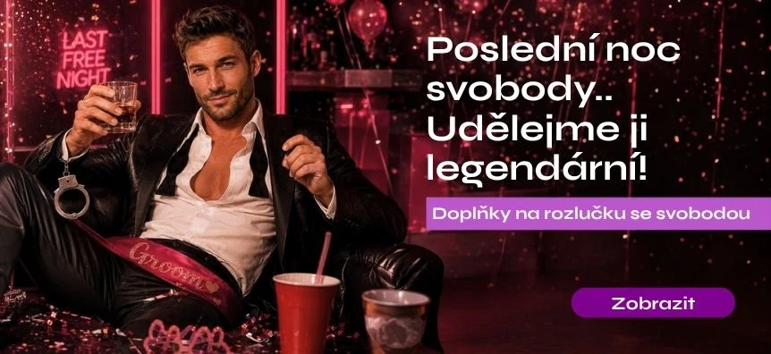 Doplňky na rozlučku se svobodou – rekvizity, hry a vše potřebné na poslední noc svobody budoucího ženicha | Sex shop Česko Desirel.cz