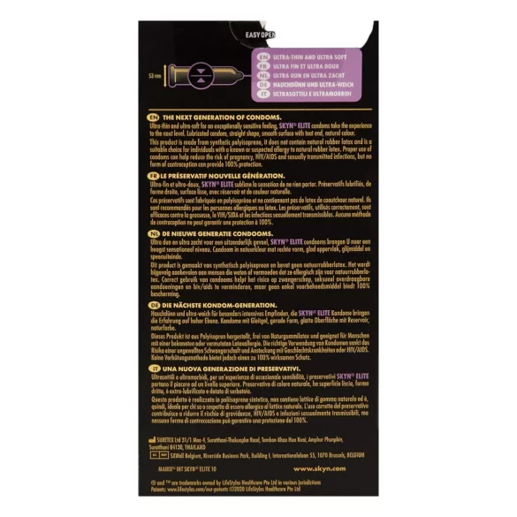 Manix SKYN Elite - ultra tenký bezlatexový kondom - 10 ks