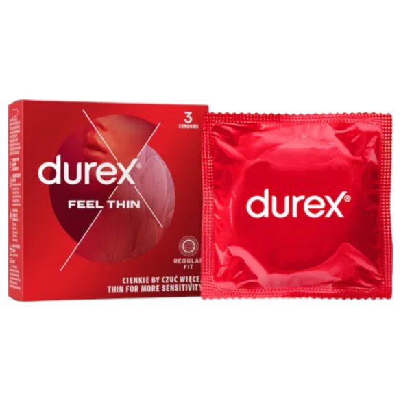 Durex Feel Thin - ultra tenký kondom pro přirozený pocit (3 ks)