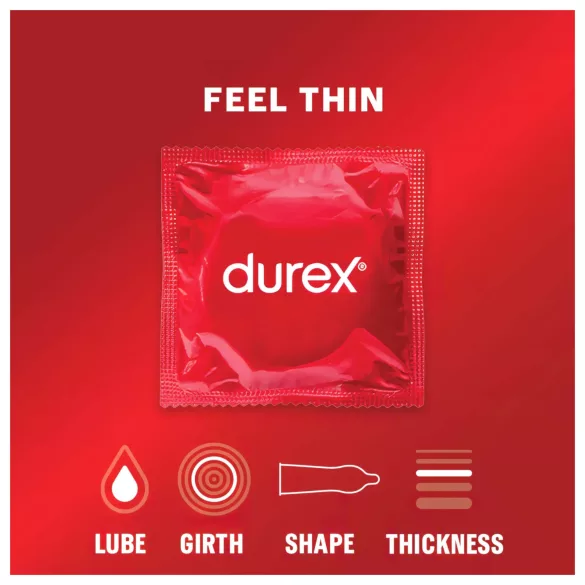 Durex Feel Thin - prezervativ s realistickým pocitem (3 ks)