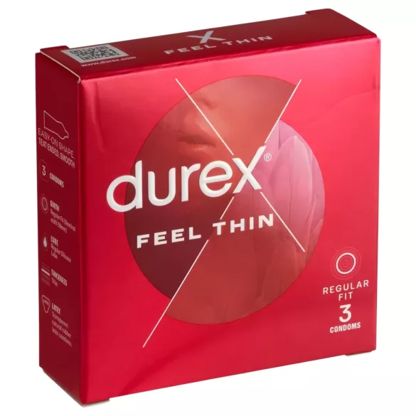 Durex Feel Thin - prezervativ s realistickým pocitem (3 ks)