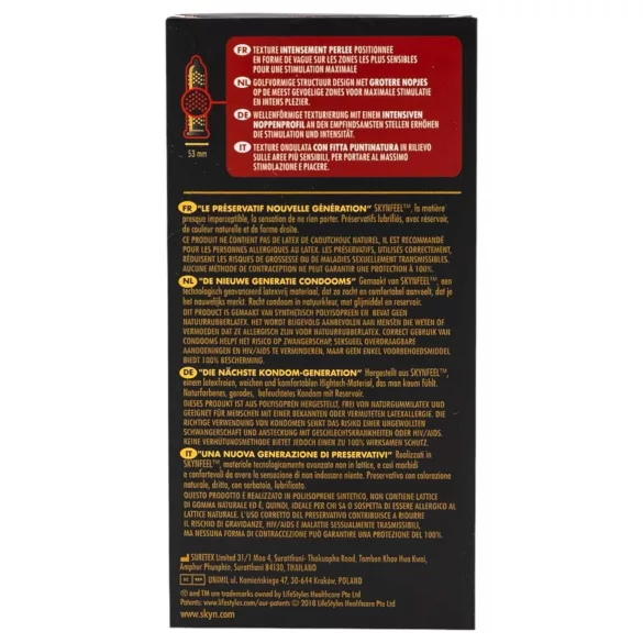 Manix SKYN Intense - bezlatexový perlkovaný kondom - 10 ks