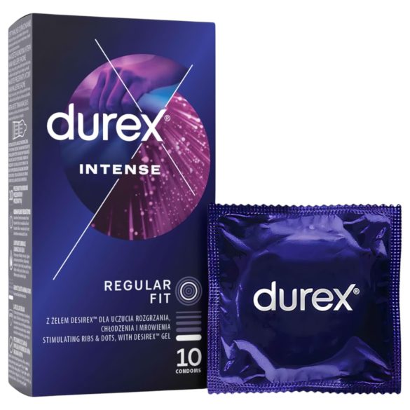 Durex Intense - vroubkované a tečkované kondomy (10 ks)