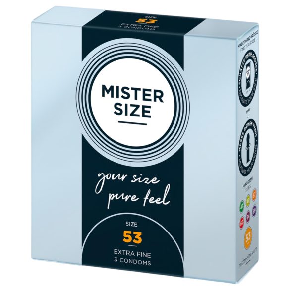 Mister Size tenký kondom - 53 mm (3 ks)