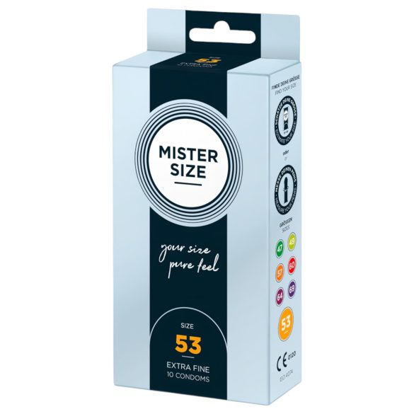 Mister Size tenký kondom - 53mm (10ks)