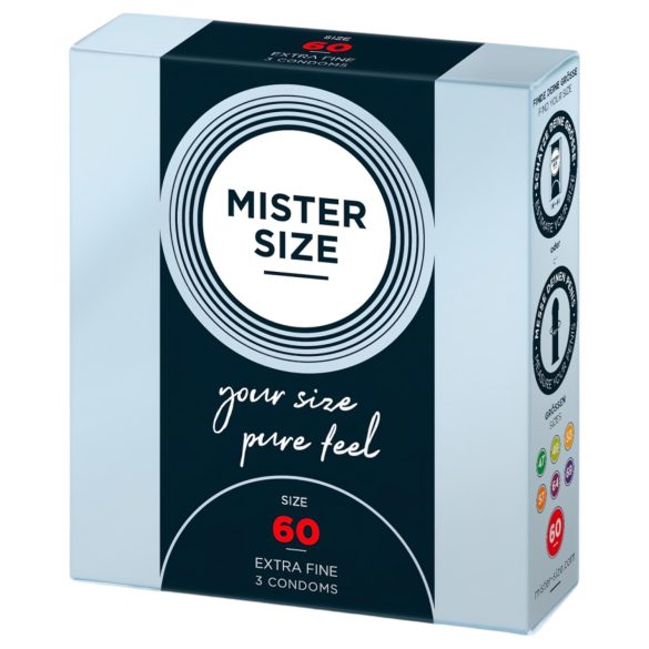 Mister Size tenký kondom - 60mm (3 ks)