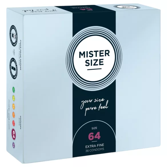 Mister Size - extra tenký kondom - 64 mm - 36 ks