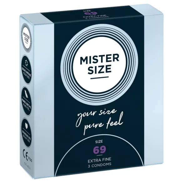Mister Size - extra tenký kondom - 69mm - 3 kusy