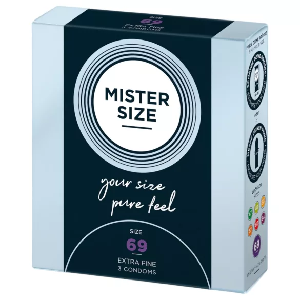 Mister Size - extra tenký kondom - 69mm - 3 kusy