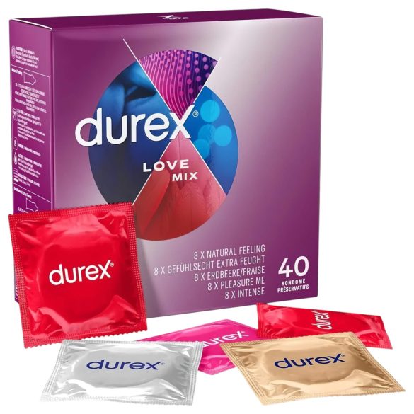 Durex Love Mix - sada kondomů - 40 kusů