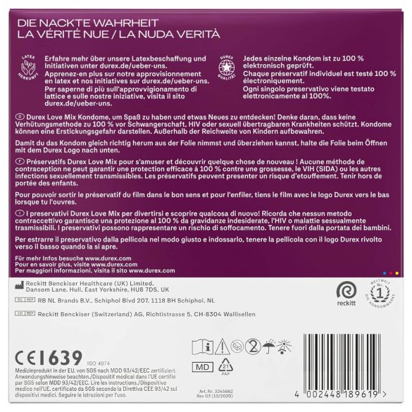 Durex Love Mix - sada kondomů - 40 kusů