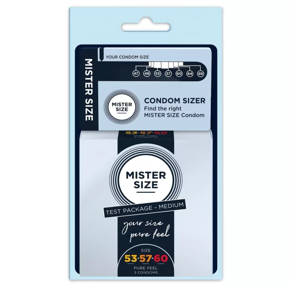 Mister Size - sada kondomů s měřidlem penisu - 3 ks