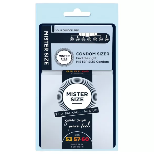 Mister Size - sada kondomů s měřidlem penisu - 3 ks