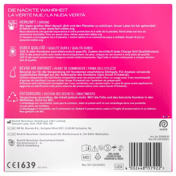 Durex - Pleasure Me kondom (40 ks)