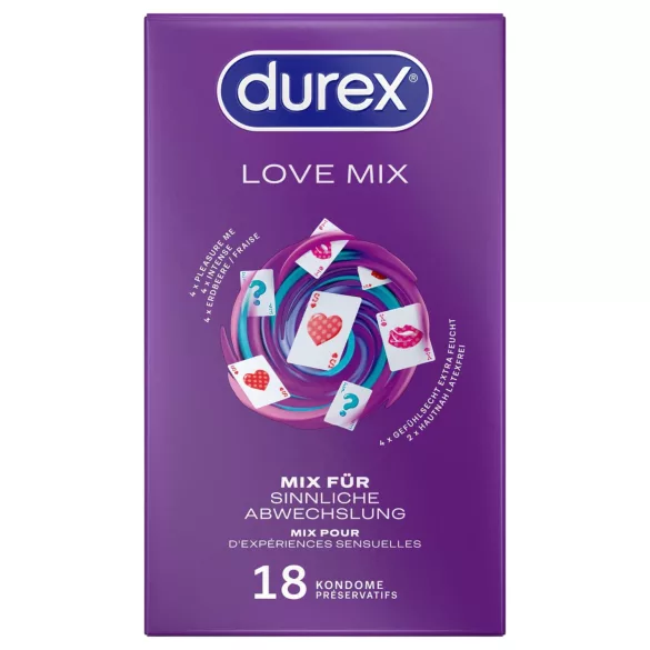 Durex Love Mix - sada kondomů - mix druhů - 18 ks