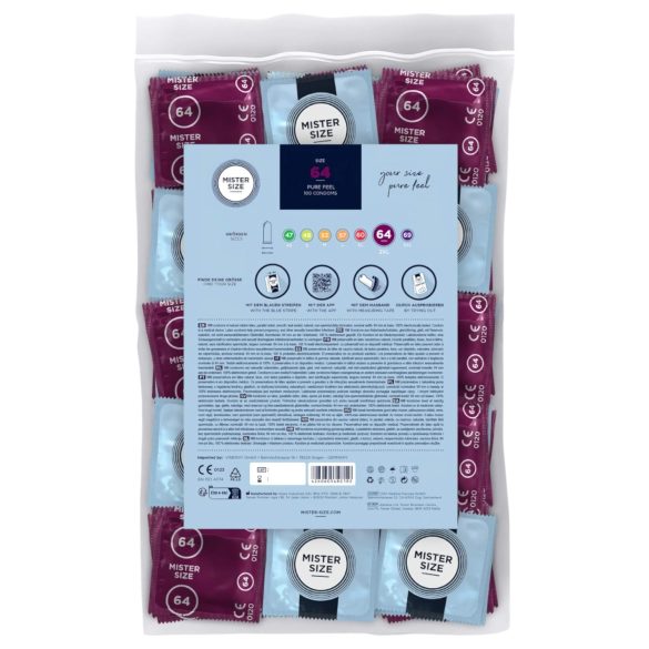 Mister Size - tenký kondom - 64 mm - 100 ks
