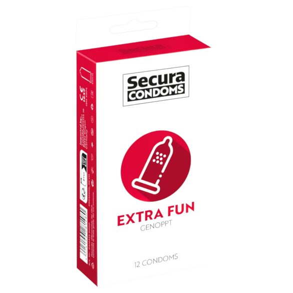 Secura Extra Fun - tečkovaný kondom 53mm (12 ks)