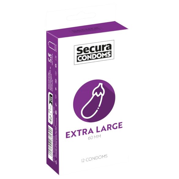Secura Lilkový - extra velké kondomy, 60mm (12ks)