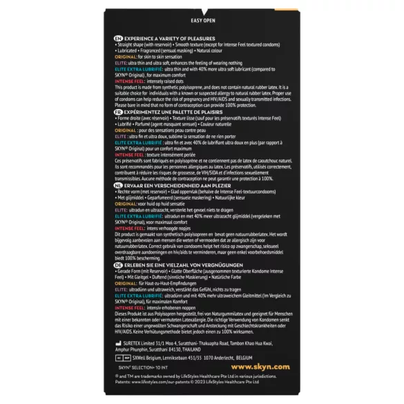 SKYN Selection+ - výběr latex-free kondomů (10 ks)