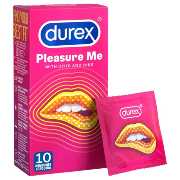 Durex Pleasure Me - vroubkované a tečkované kondomy (10 ks)