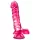 B Yours Basic 8 - realistické dildo s varlaty - 23 cm - růžové
