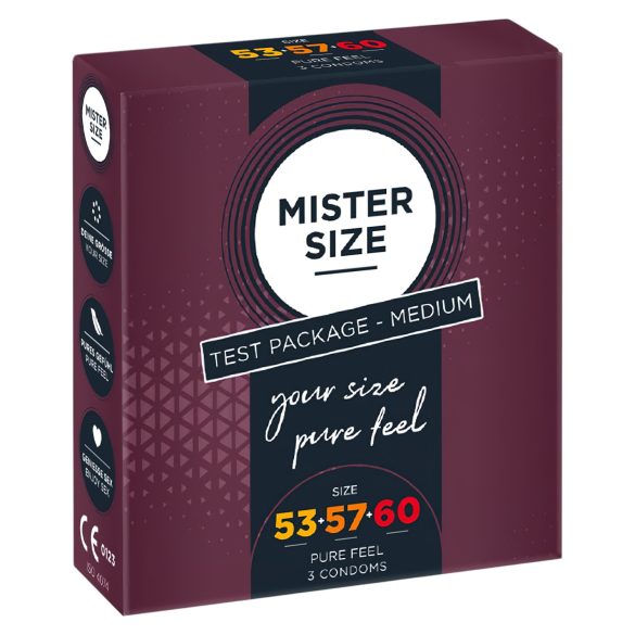 Mister Size kondomy Testovací balíček - 3 ks