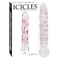Icicles No. 7 - korálkované skleněné dildo