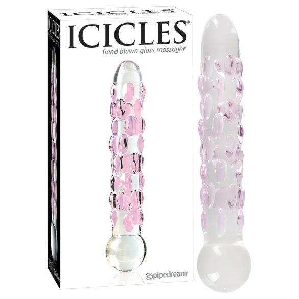 Icicles No. 7 - perlové skleněné dildo