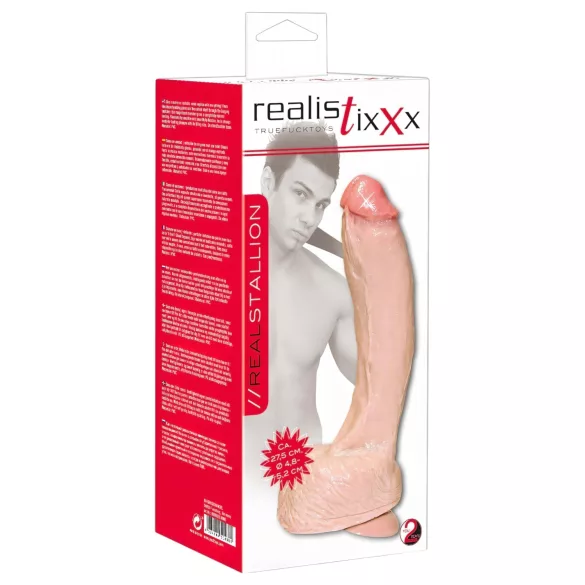 realistixxx - obří dildo - extra velké - naturální barva