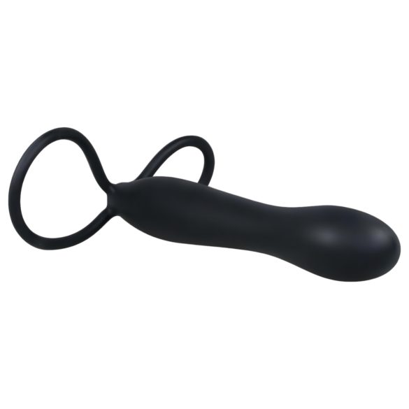 You2Toys - Speciální anální dildo a kroužek na penis - černá