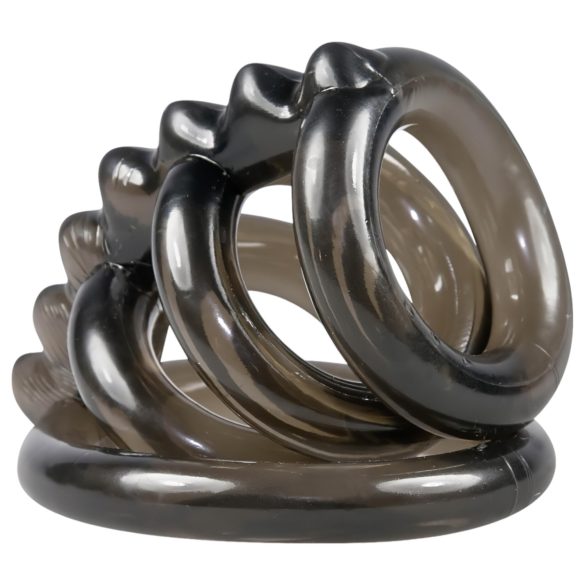 Bad Kitty - erekční kroužek na penis - čtyřnásobný, s hroty