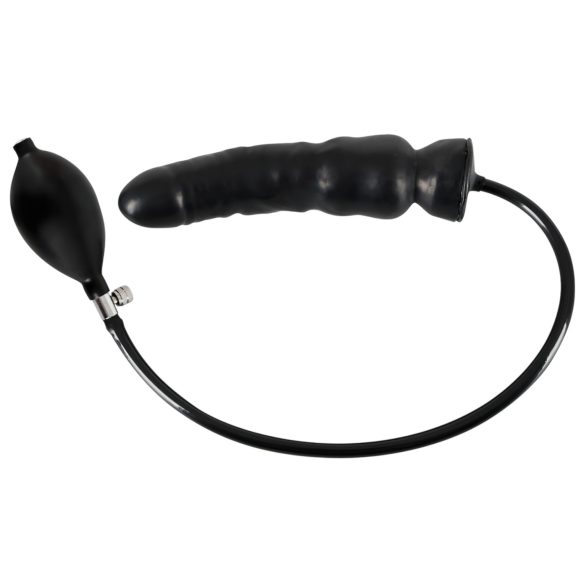 LATEX - Nafukovací dildo (černé)