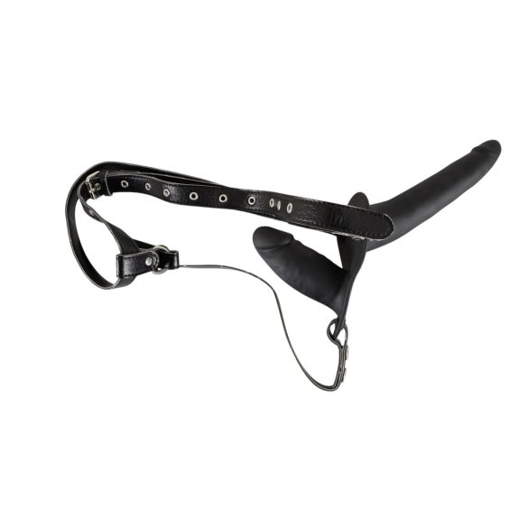 You2Toys - připínací dildo duo - silikonové - černé