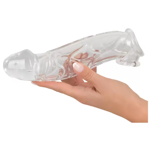 Crystal Skin - návlek na penis pro prodloužení - realistický gelový
