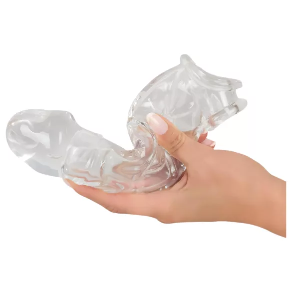 Crystal Skin - návlek na penis pro prodloužení - realistický gelový