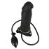 You2Toys - Nafukovací Strap-On s dutým silikonovým dildem (černý)