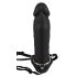 You2Toys - Nafukovací Strap-On s dutým silikonovým dildem (černý)