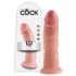 King Cock 9 - realistický přísavkový dildo (23 cm) - přírodní