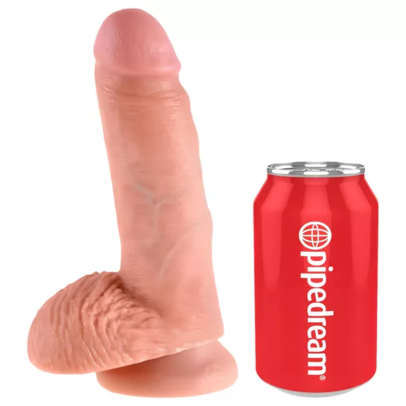 King Cock - dildo s varlaty 18 cm - tělová