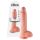 King Cock 10 varlatový velký dildo (25 cm) - přírodní