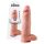 King Cock 12 varlatový velký dildo (30 cm) - přírodní