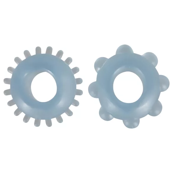 You2Toys - erekční kroužky duopack - průhledné modré