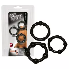   You2Toys - sada erekčních kroužků na penis - černá (3 ks)