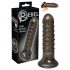 Rebel - žebrovaný návlek na penis (šedá)