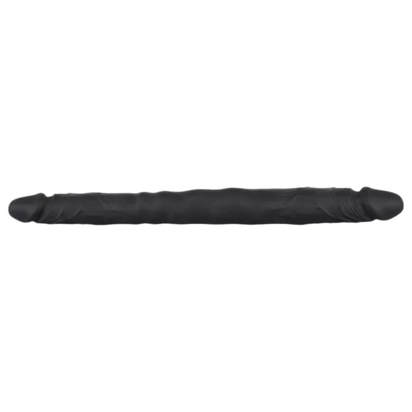 Bad Kitty - dvojité dildo - flexibilní silikon - černé