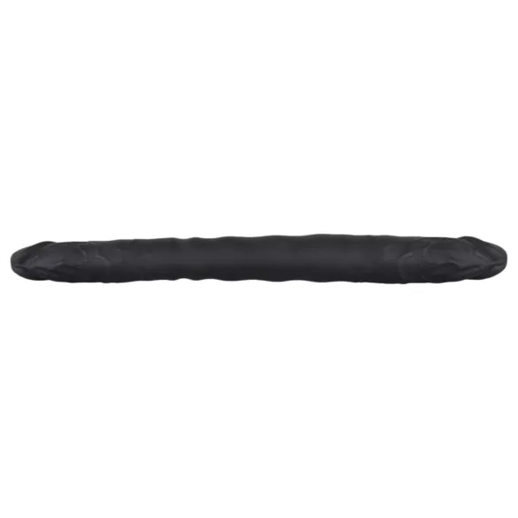Bad Kitty - dvojité dildo - flexibilní silikon - černé