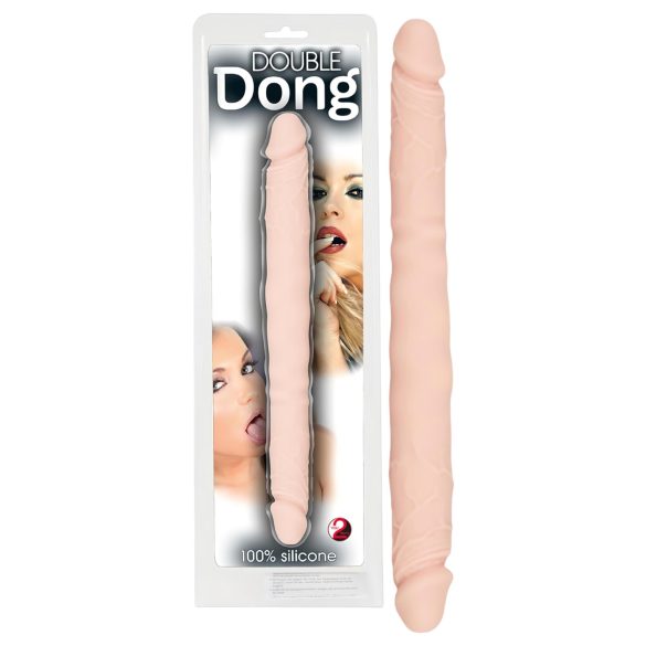 You2Toys - Double Dong - 100% silikonové dildo (přírodní)