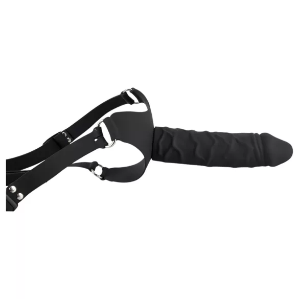 You2Toys - silikonový připínací dildo - černé