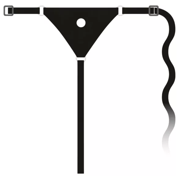 You2Toys - silikonový připínací dildo - černé