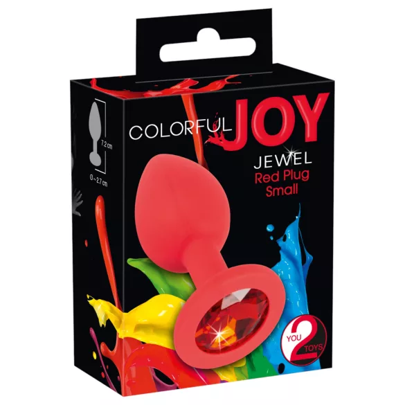 Colorful JOY - anální kolík malý - silikon červený